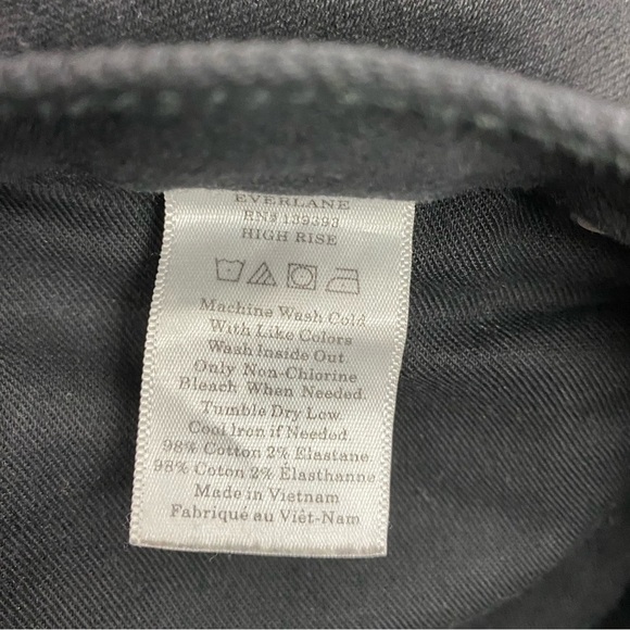 Everlane High Rise Black Jeans 28 Regular - Picture 5 of 7
